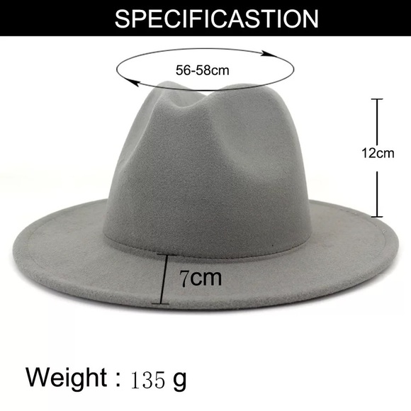 Vegan Fedora Vegan Firm Wide Brim Tan Cream Red Vegan Wool Hat - Picture 13 of 16